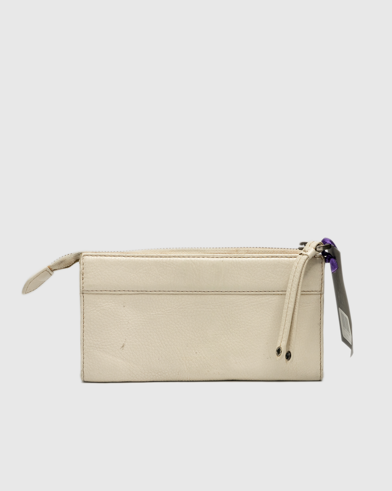 Marc by Marc Jacobs Cream Leather Zip Wallet