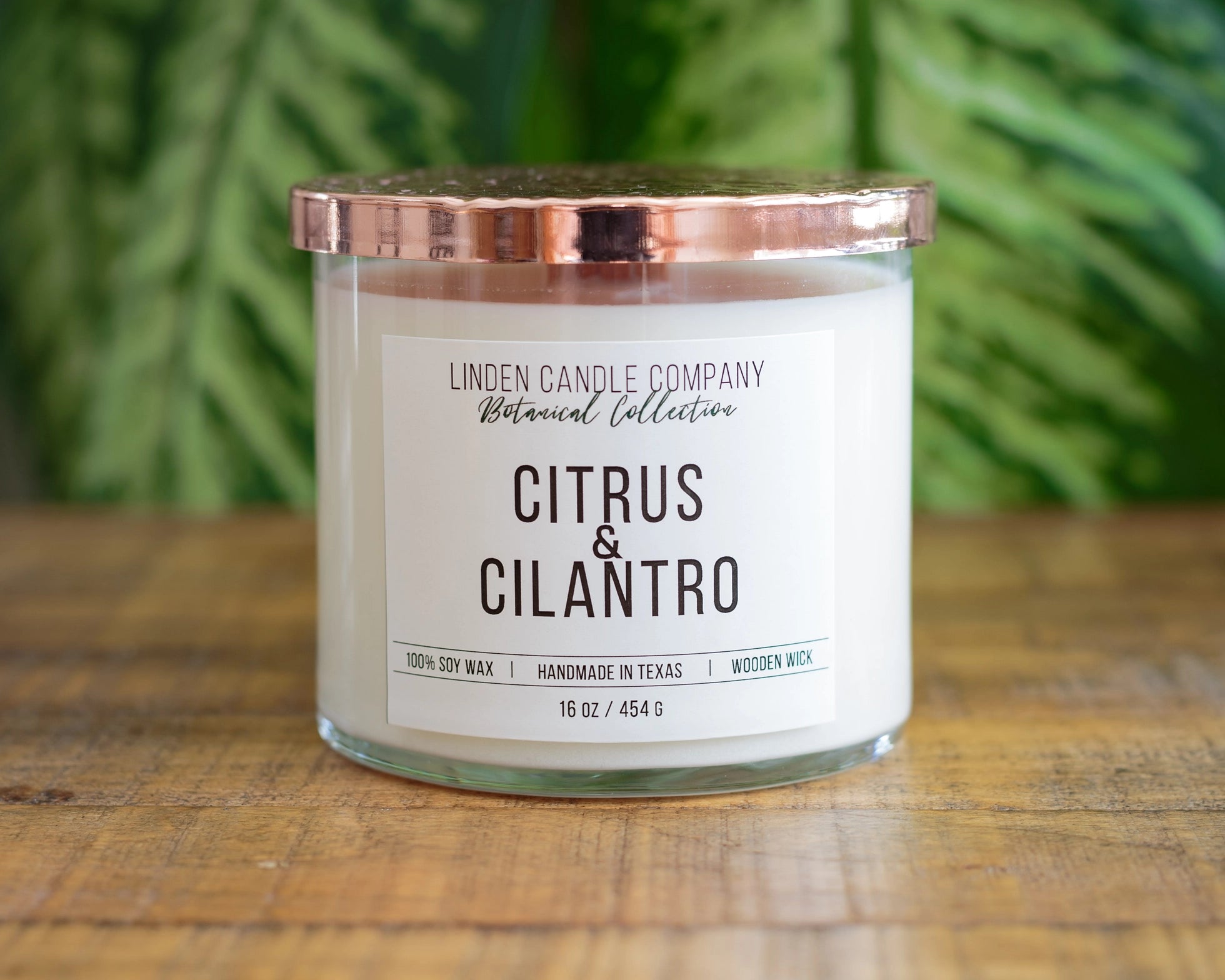 Summer Citrus & Cilantro Handmade Scented Soy Candle