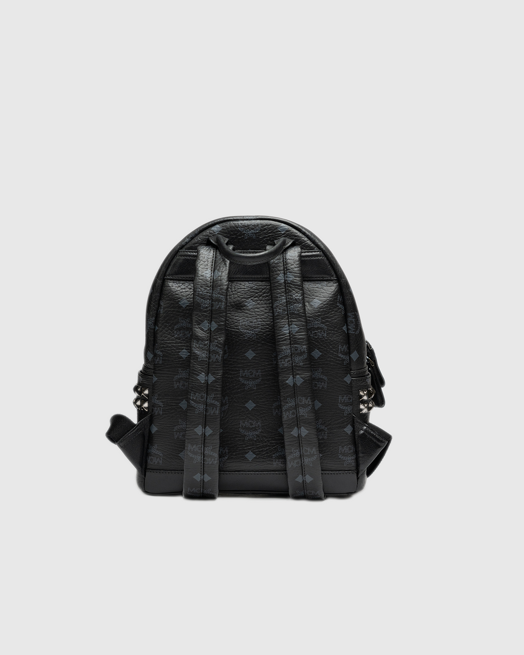 MCM Stark Side Studs Mini Backpack in Visetos - Black