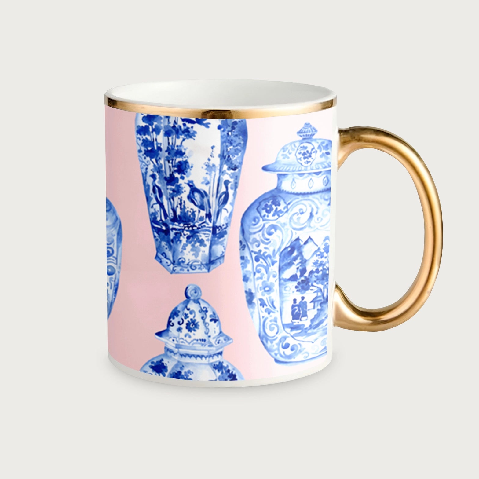 Pink Ginger Jar Coffee Mug